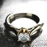 1 Ct Diamond 18K Gold Ring for Women Bridal Wedding Jewelry - Genuine - Gemstone