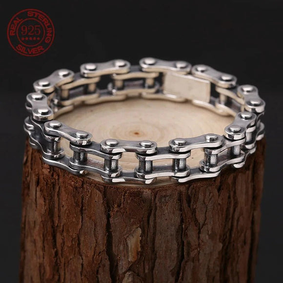 10MM Bicycle Punk Bracelet S925 Silver Jewelry Women Jewelry Gifts - Gemstone Gold