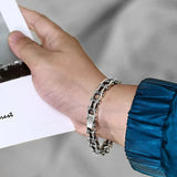 10MM Bicycle Punk Bracelet S925 Silver Jewelry Women Jewelry Gifts - Gemstone Gold