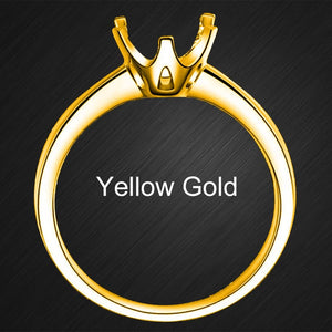 14k Gold Moissanite Ring Yellow Wedding Woman Jewelry For Proposal - Genuine - Gemstone