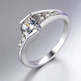 1Ct Diamond Engagement Ring For Women Wedding Fine jewelry - Genuine - Gemstone