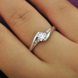 1Ct Diamond Engagement Ring For Women Wedding Fine jewelry - Genuine - Gemstone