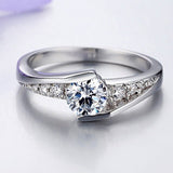 1Ct Diamond Engagement Ring For Women Wedding Fine jewelry - Genuine - Gemstone