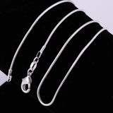 1mm Snake Chain Necklace 925 Sterling Silver Inch For Woman Jewelry - Gemstone Gold