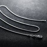 1mm Snake Chain Necklace 925 Sterling Silver Inch For Woman Jewelry - Gemstone Gold