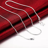1mm Snake Chain Necklace 925 Sterling Silver Inch For Woman Jewelry - Gemstone Gold