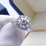 3CT Diamond Engagement Ring Moissanite For Women Jewelry - Genuine - Gemstone