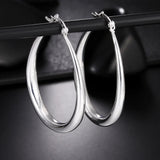 41MM Big Circle Hoop Earrings For Women Party Wedding Jewelry Gifts - Gemstone Gold