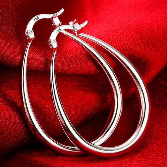 41MM Big Circle Hoop Earrings For Women Party Wedding Jewelry Gifts - Gemstone Gold