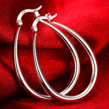 41MM Big Circle Hoop Earrings For Women Party Wedding Jewelry Gifts - Gemstone Gold