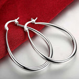 41MM Big Circle Hoop Earrings For Women Party Wedding Jewelry Gifts - Gemstone Gold