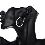 41MM Big Circle Hoop Earrings For Women Party Wedding Jewelry Gifts - Gemstone Gold
