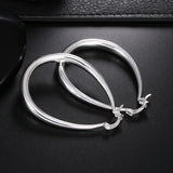 41MM Big Circle Hoop Earrings For Women Party Wedding Jewelry Gifts - Gemstone Gold