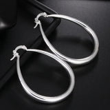41MM Big Circle Hoop Earrings For Women Party Wedding Jewelry Gifts - Gemstone Gold