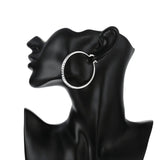 5CM circle hoop Earrings for Women wedding party Jewelry - Gemstone Gold
