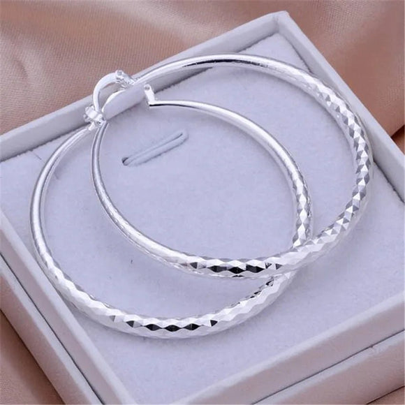 5CM circle hoop Earrings for Women wedding party Jewelry - Gemstone Gold