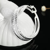 5CM circle hoop Earrings for Women wedding party Jewelry - Gemstone Gold