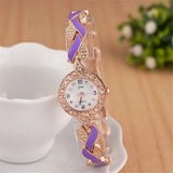 5pcs Amethyst Jewelry Set Watch For Women Love Band Jewelry - Genuine - Gemstone