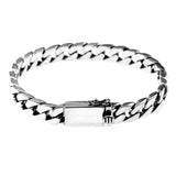8MM Punk Chain Bracelet S925 Silver Jewelry Women Jewelry Gifts - Gemstone Gold