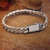 8MM Punk Chain Bracelet S925 Silver Jewelry Women Jewelry Gifts - Gemstone Gold