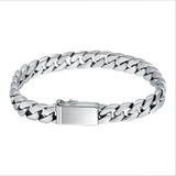 8MM Punk Chain Bracelet S925 Silver Jewelry Women Jewelry Gifts - Gemstone Gold