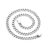 8MM Punk Chain Bracelet S925 Silver Jewelry Women Jewelry Gifts - Gemstone Gold