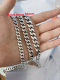 8MM Punk Chain Bracelet S925 Silver Jewelry Women Jewelry Gifts - Gemstone Gold