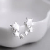 925 sterling silver Star Stud Earrings for Women Wedding Jewelry - Gemstone Gold