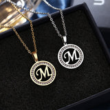 14K Gold Letter Pendant Necklace For Women Wedding Jewelry