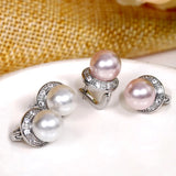 Luxury Stud Pearl Earrings Women Wedding Accessories Delicate Jewelry