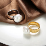 Romantic Natural Pearl Ring Gold For Women Jewelry