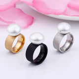 Romantic Natural Pearl Ring Gold For Women Jewelry