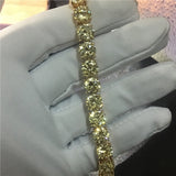 Lab Diamond Bangle Bracelet White Gold Wedding For Women Jewelry