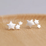 925 sterling silver Star Stud Earrings for Women Wedding Jewelry
