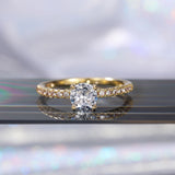 Wedding Band Eternity Ring Women Round Zirconia Engagement Jewelry