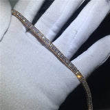 Lab Diamond Bangle Bracelet White Gold Wedding For Women Jewelry