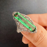 Luxury Vintage Gemstone Ring Women Anniversary Jewelry