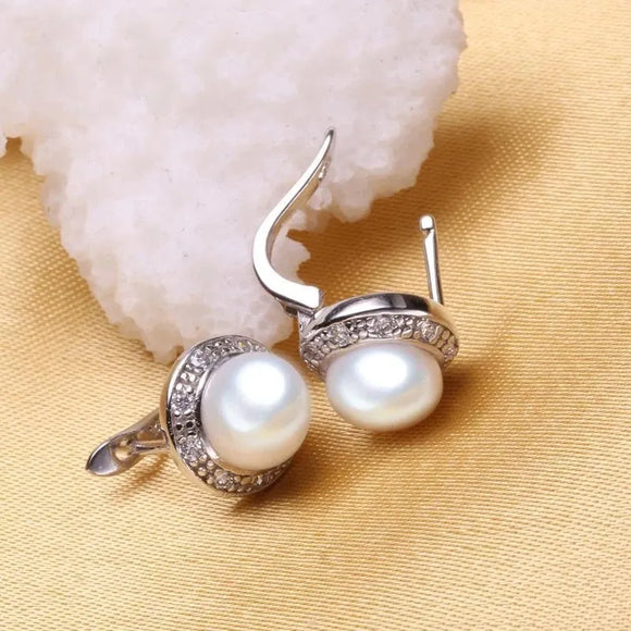 Luxury Stud Pearl Earrings Women Wedding Accessories Delicate Jewelry