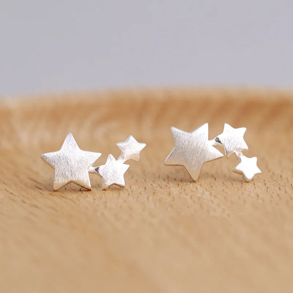 925 sterling silver Star Stud Earrings for Women Wedding Jewelry

