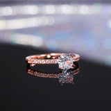 Wedding Band Eternity Ring Women Round Zirconia Engagement Jewelry
