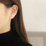 925 sterling silver Star Stud Earrings for Women Wedding Jewelry