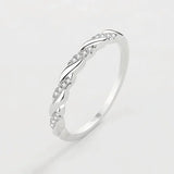 Wedding Band Eternity Ring Women Round Zirconia Engagement Jewelry