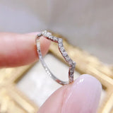 Wedding Band Eternity Ring Women Round Zirconia Engagement Jewelry