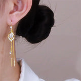 Classic Drill Zircon Hoop Earrings For Women Anniverssary Jewelry