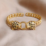 Classic Leopard Bracelet Zircon Full Wedding Jewelry