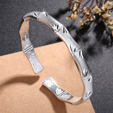 Silver Engagement Bracelet Bangle For Women Wedding Party Jewelry