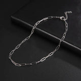 Paperclip Chain Choker Necklaces For Men Women Jewelry