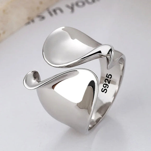 Handmade Silver Ring for Women 925 Sterling Simple Party Jewelry Gift