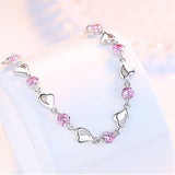 Zircon Heart Bracelet For Women Wedding Party Jewelry