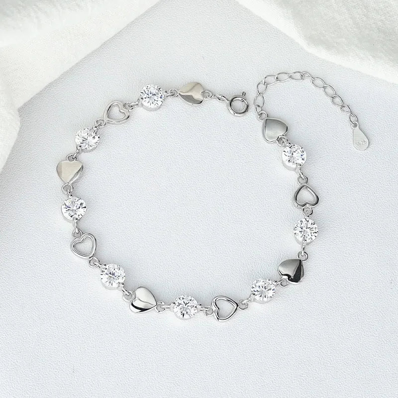 Multilayer Lucky Bead Bracelets 925 Sterling Woman Charm Party Jewelry